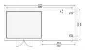 NORTHEIM 4 přístavek 330 cm včetně zadní stěny (9274) terragrau