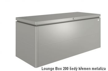 Úložný box LoungeBox 200, šedý křemen metalíza - Biohort