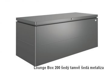 Úložný box LoungeBox 200, tmavě šedá metalíza - Biohort