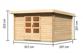 Dřevěný zahradní domek Karibu BASTRUP 7 (73306) natur