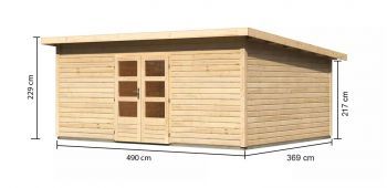 Dřevěný zahradní domek Karibu NORTHEIM 6 (91466) natur