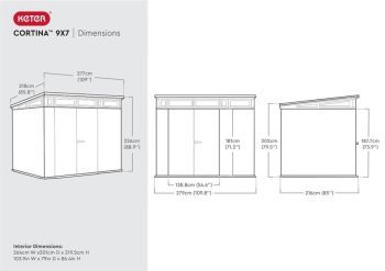 Zahradní plastový domek Cortina 9x7 šedý Keter 255060