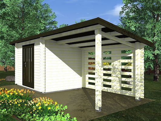 Moderní nářaďový zahradní domek Kamal 1 300x200 Ekonomik, vizualizace