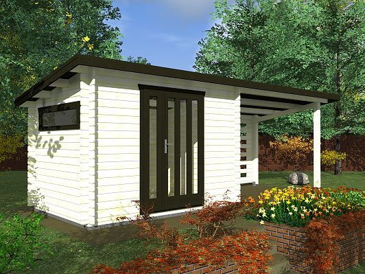 Moderní nářaďový zahradní domek Kamal 1 300x200 Ekonomik, vizualizace