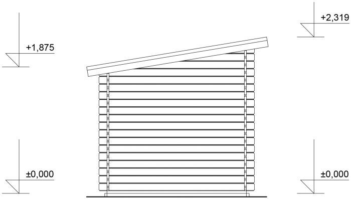 Zahradní domek Robin 350x200 Ekonomik s přístřeškem