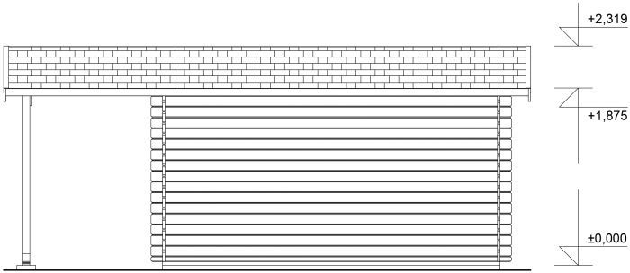 Zahradní domek Robin 350x200 Ekonomik s přístřeškem