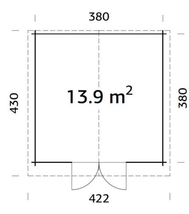 Zahradní domek Lotta 380x380