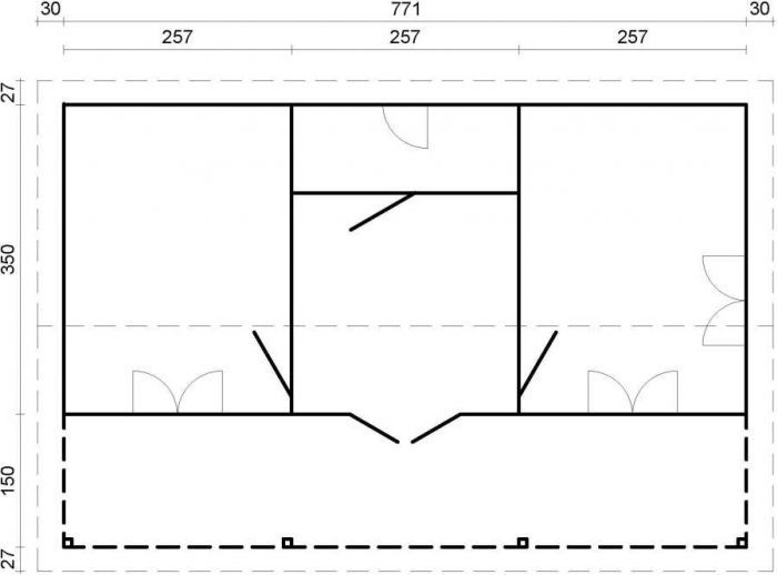 Zahradní chatka Sandra 771x350