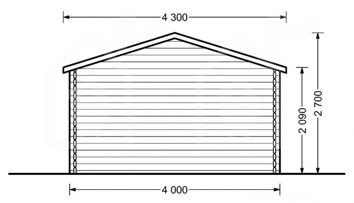 Dřevěná garáž 400x600, 44