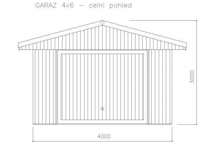 Dřevěná garáž 400x600