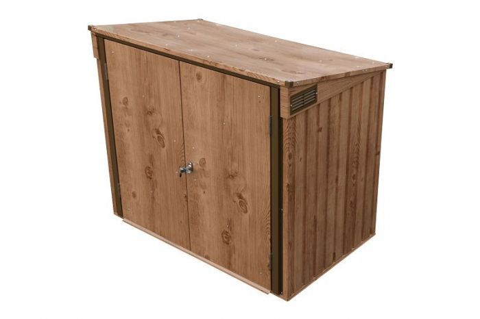 Úložný box na popelnice Duramax 154,2 x 96 cm x 130,5 cm - imitace dřeva 74045