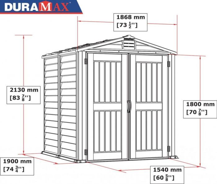 Zahradní plastový domek Duramax Storemate Plus 6x6