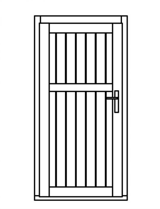 Dřevěné dveře Linde 84x181 cm, plné, pravé