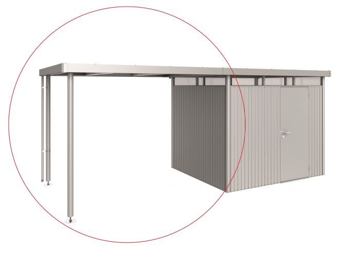 Postranní střecha pro HighLine H3, stříbrná metalíza - Biohort