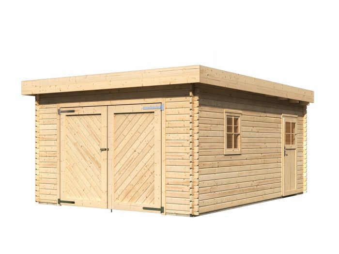 Dřevěná garáž Karibu 369x521 68284 40 natur