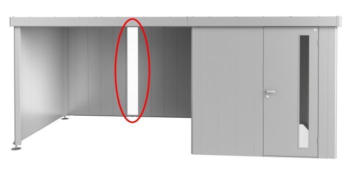 Panel z akrylátového skla pro postranní střechu Neo - stříbrná metalíza - Biohort