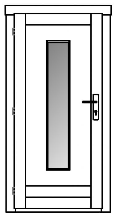 Jednokřídlé dveře Oslo, 1 sklo