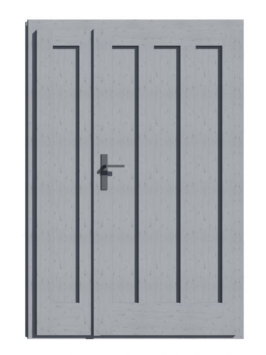 Dřevěné dveře Kevin 149x193 cm, plné, dvoukřídlé, asymetrické