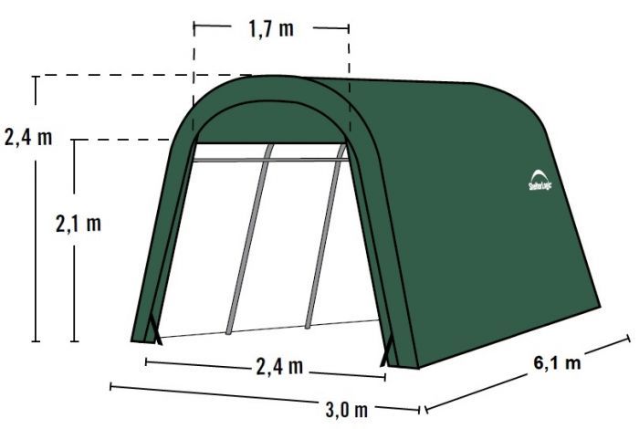 Náhradní plachta pro garáž 300x610 cm (62584EU)