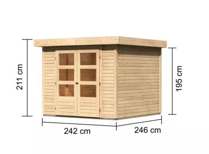 Dřevěný zahradní domek Karibu ASKOLA 3,5 (77715) natur