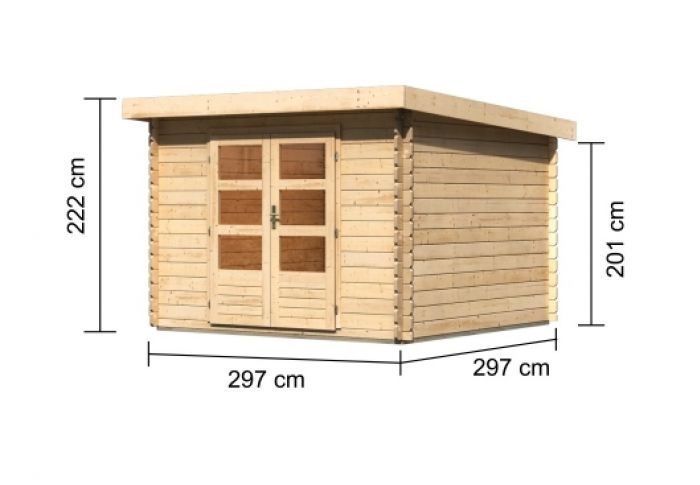 Dřevěný zahradní domek Karibu BASTRUP 5 (73287) natur