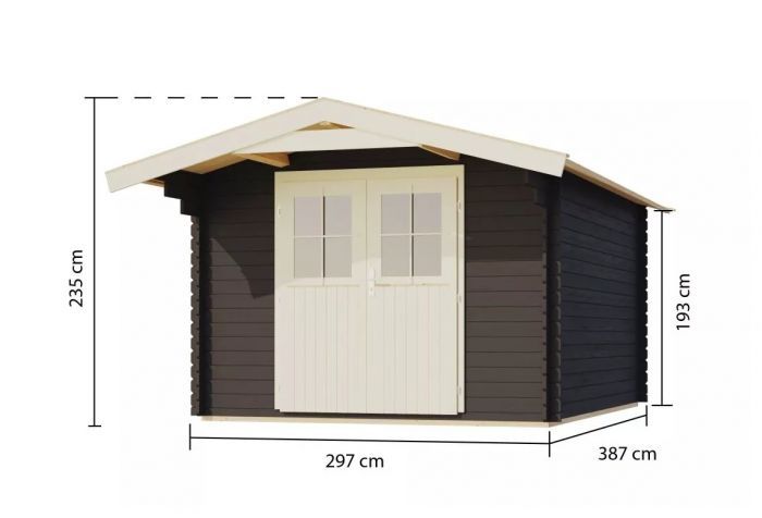 Dřevěný zahradní domek Karibu RENTRUP 8 (38959) terragrau