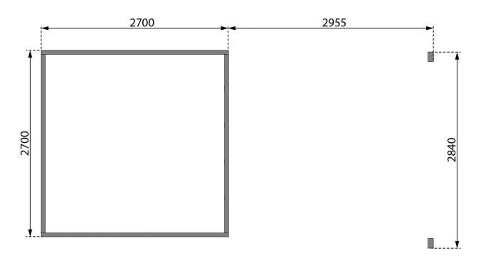 Dřevěný zahradní domek Karibu KASTORF 6 přístavek 320 cm včetně zadní stěny (31547) terragrau