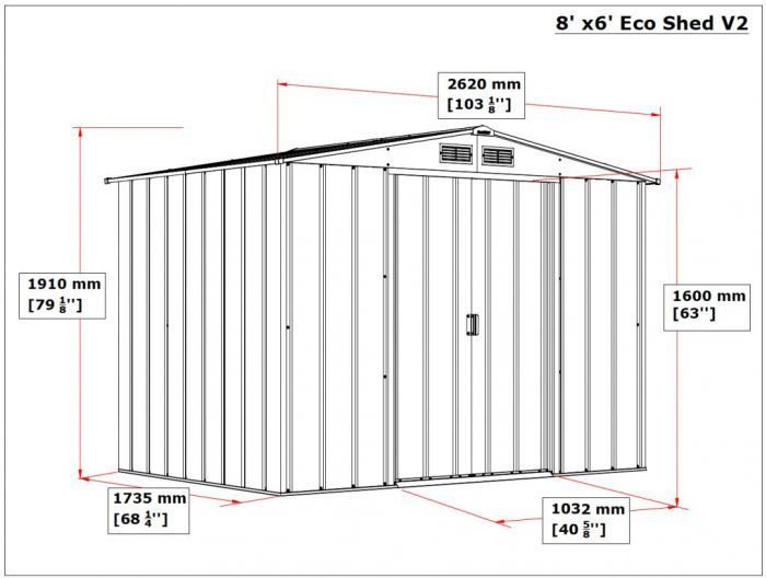 Zahradní domek Duramax Titan ECO 4,7 m² - zelený 61161