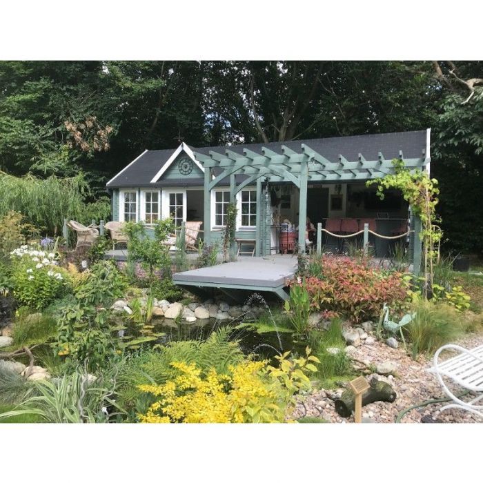 Zahradní domek Big Ben 530x380 s terasou