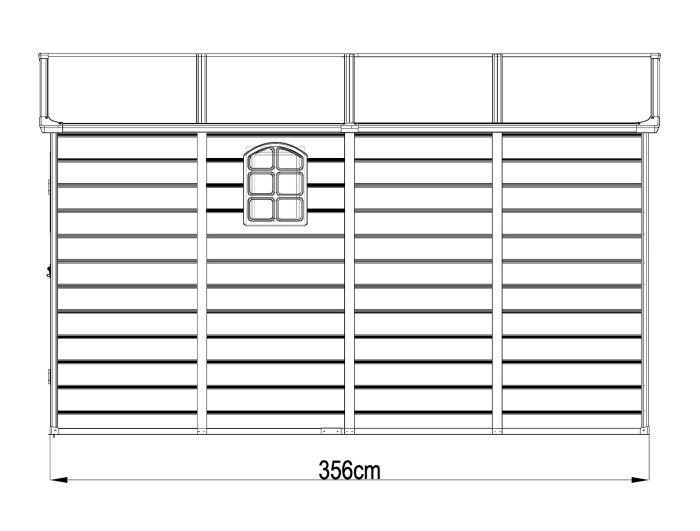 Zahradní plastový domek Lanitplast LONGFORD 6x12