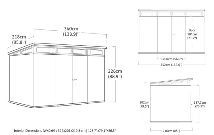 Zahradní plastový domek Cortina 11x7 Keter 259113